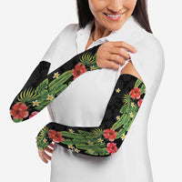 Hawaiian Hibiscus Plumeria Arm Sleeves Tropical Leaves