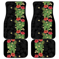 Hawaiian Hibiscus Plumeria Car Mats Tropical Leaves