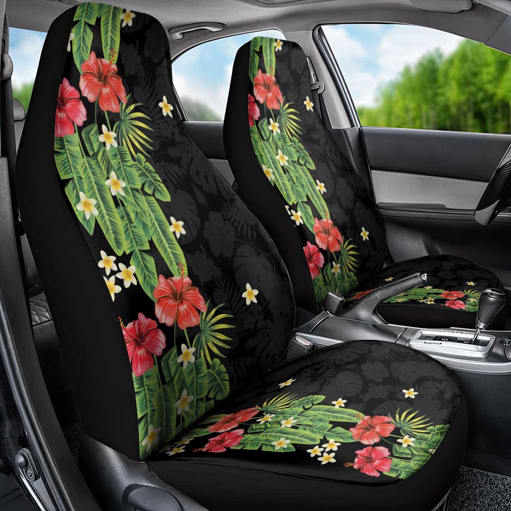 Hawaiian Hibiscus Plumeria Car Seat Cover Tropical Leaves LT01 - Polynesian Pride