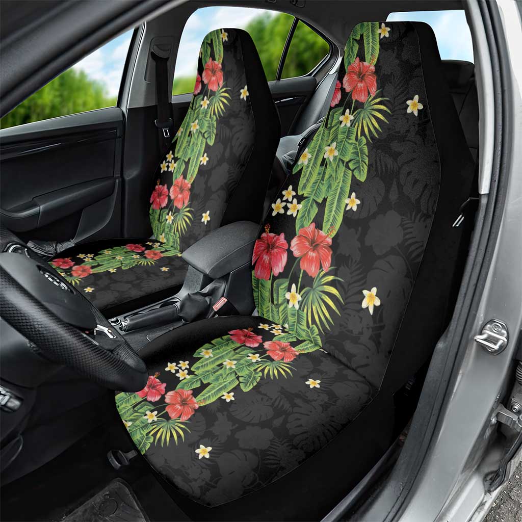 Hawaiian Hibiscus Plumeria Car Seat Cover Tropical Leaves LT01 - Polynesian Pride