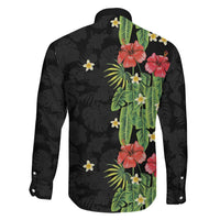 Hawaiian Hibiscus Plumeria Family Matching Summer Maxi Dress and Hawaiian Shirt Tropical Leaves LT01 - Polynesian Pride
