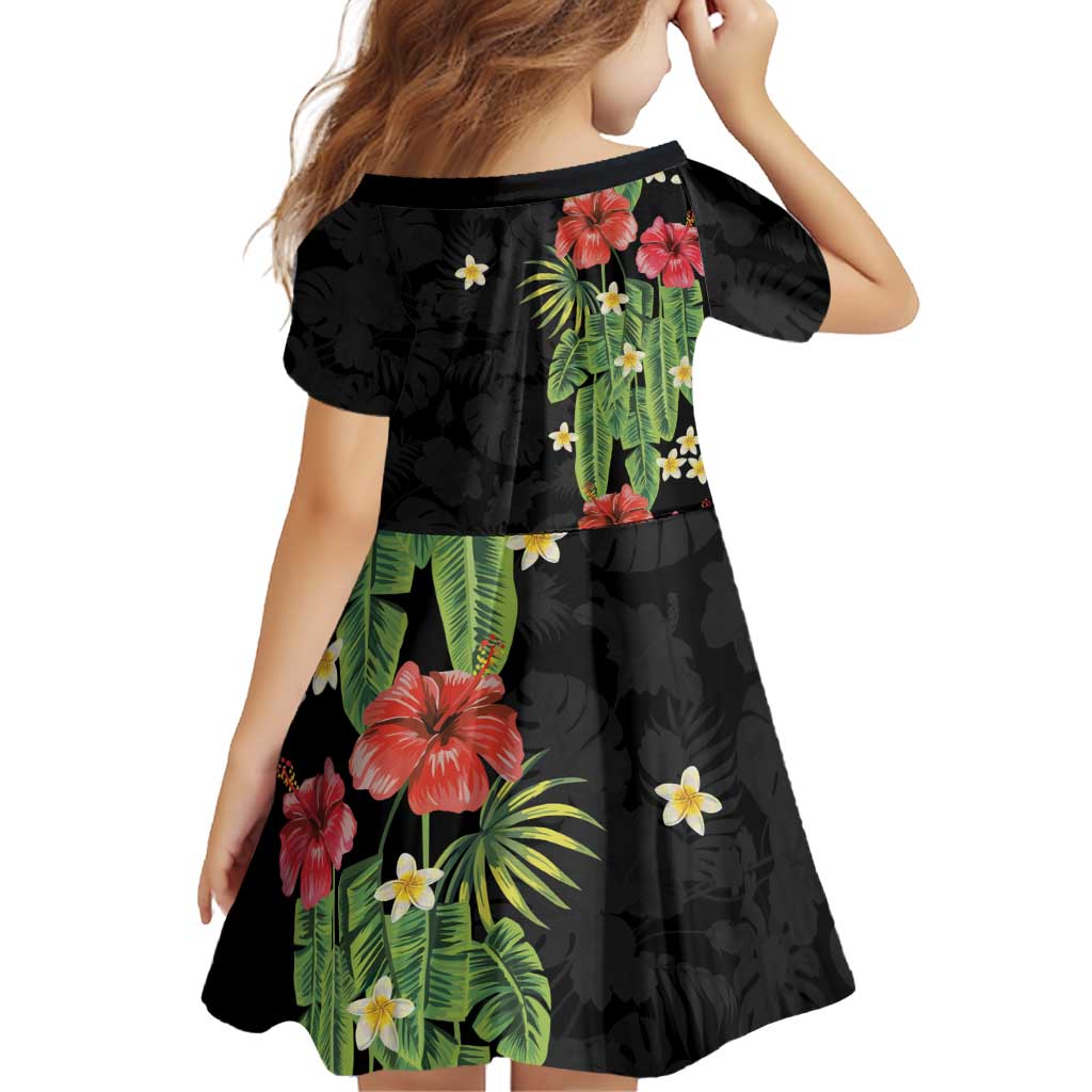 Hawaiian Hibiscus Plumeria Family Matching Tank Maxi Dress and Hawaiian Shirt Tropical Leaves LT01 - Polynesian Pride