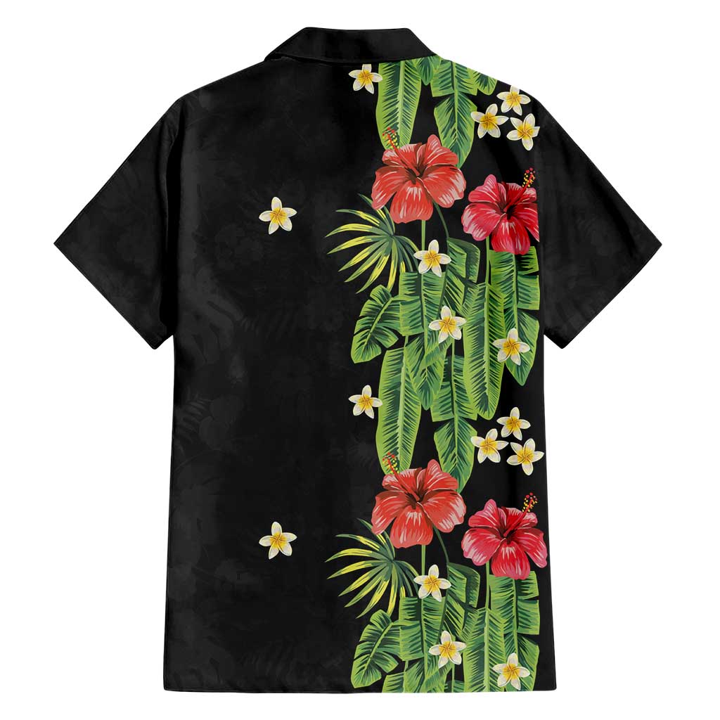 Hawaiian Hibiscus Plumeria Family Matching Tank Maxi Dress and Hawaiian Shirt Tropical Leaves LT01 - Polynesian Pride