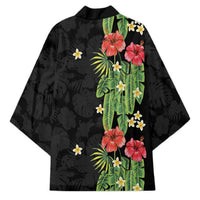 Hawaiian Hibiscus Plumeria Kimono Tropical Leaves