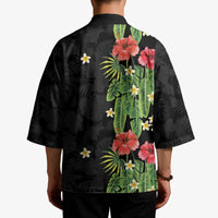 Hawaiian Hibiscus Plumeria Kimono Tropical Leaves