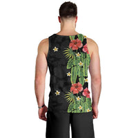 Hawaiian Hibiscus Plumeria Men Tank Top Tropical Leaves LT01 - Polynesian Pride