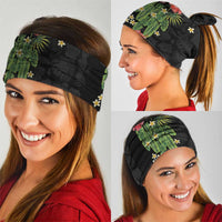 Hawaiian Hibiscus Plumeria Neck Gaiter Tropical Leaves