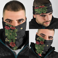 Hawaiian Hibiscus Plumeria Neck Gaiter Tropical Leaves