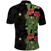 Hawaiian Hibiscus Plumeria Polo Shirt Tropical Leaves LT01 - Polynesian Pride