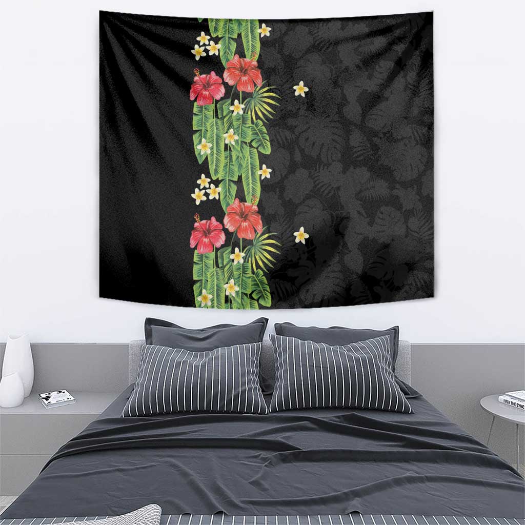 Hawaiian Hibiscus Plumeria Tapestry Tropical Leaves LT01 - Polynesian Pride