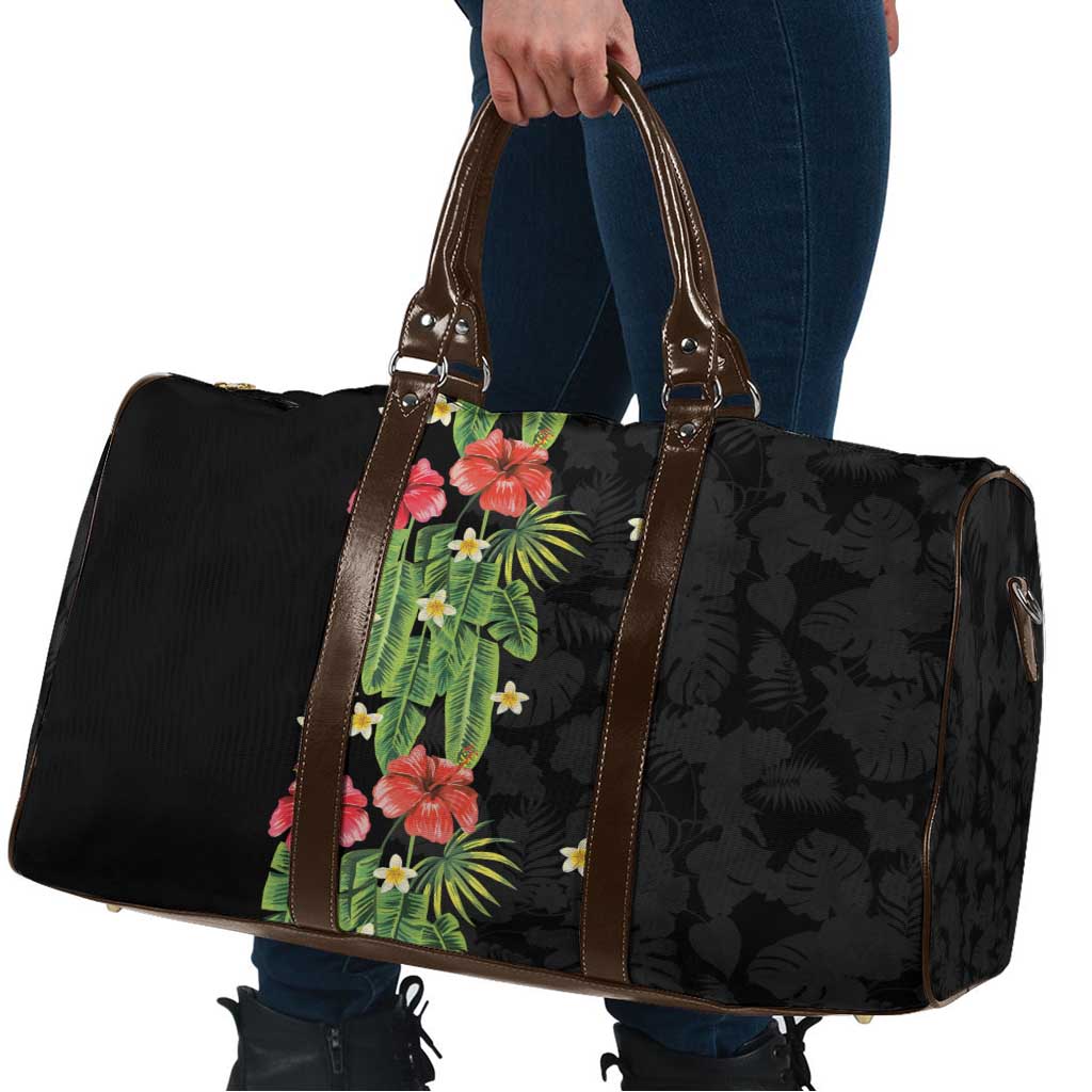 Hawaiian Hibiscus Plumeria Travel Bag Tropical Leaves LT01 - Polynesian Pride