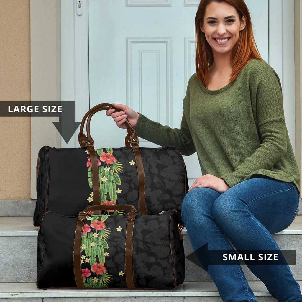 Hawaiian Hibiscus Plumeria Travel Bag Tropical Leaves LT01 - Polynesian Pride