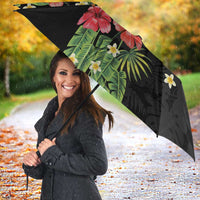 Hawaiian Hibiscus Plumeria Umbrella Tropical Leaves