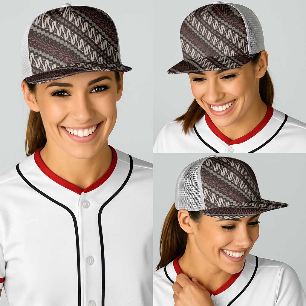 Yogyakarta Parang Batik Motifs Baseball Net Cap Indonesian Traditional Pattern