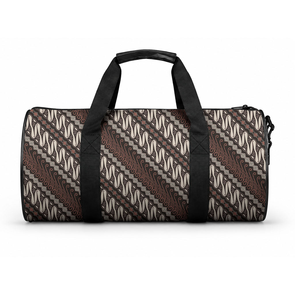 Yogyakarta Parang Batik Motifs Duffle Bag Indonesian Traditional Pattern LT01 One size Brown - Polynesian Pride