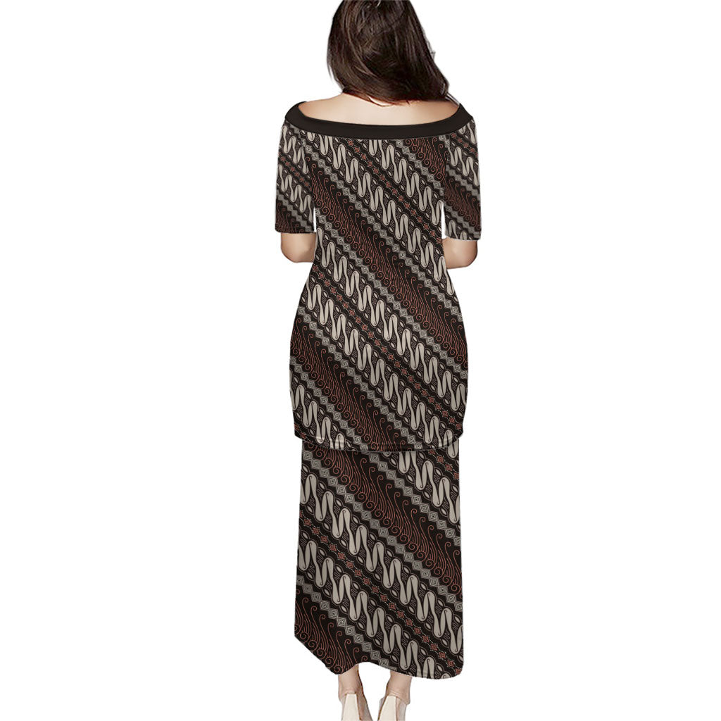 Yogyakarta Parang Batik Motifs Family Matching Puletasi and Hawaiian Shirt Indonesian Traditional Pattern LT01 - Polynesian Pride