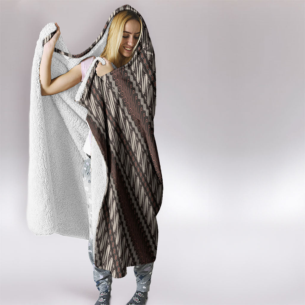 Yogyakarta Parang Batik Motifs Hooded Blanket Indonesian Traditional Pattern
