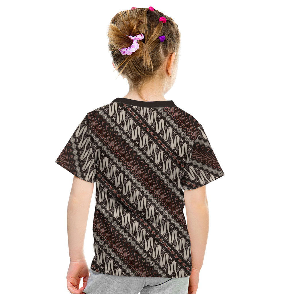 Yogyakarta Parang Batik Motifs Kid T Shirt Indonesian Traditional Pattern LT01 - Polynesian Pride