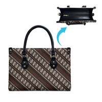 Yogyakarta Parang Batik Motifs Leather Bag Indonesian Traditional Pattern