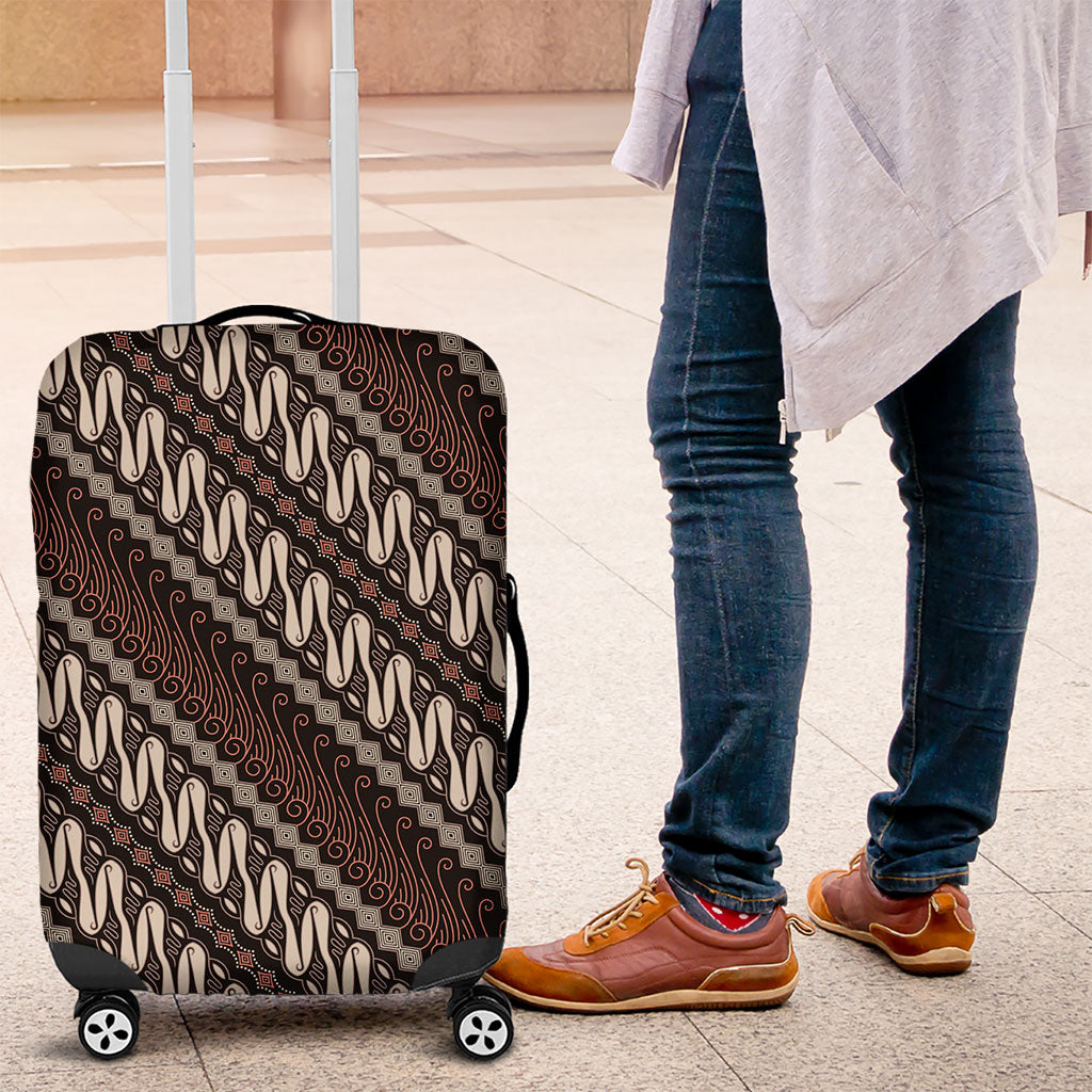 Yogyakarta Parang Batik Motifs Luggage Cover Indonesian Traditional Pattern