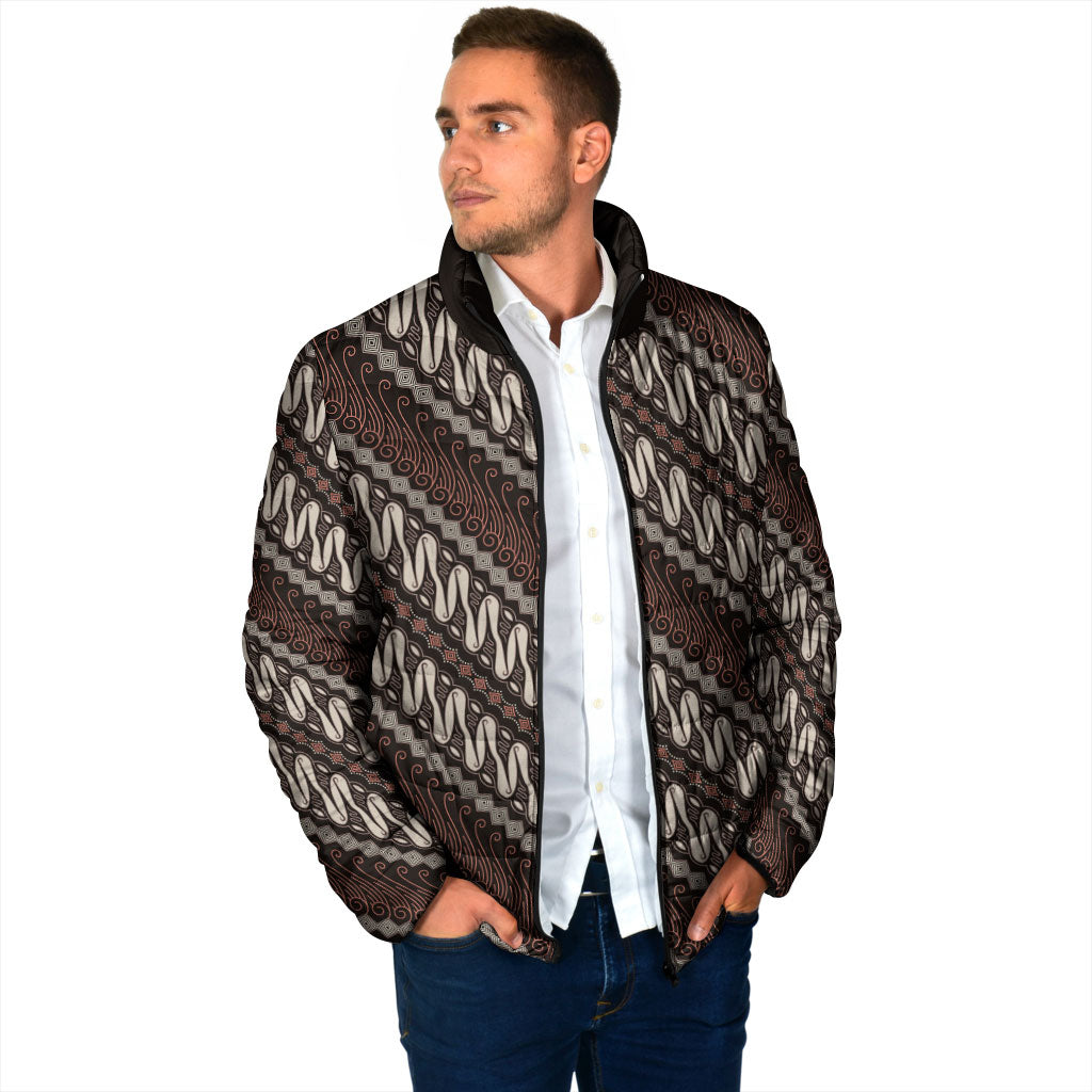 Yogyakarta Parang Batik Motifs Padded Jacket Indonesian Traditional Pattern