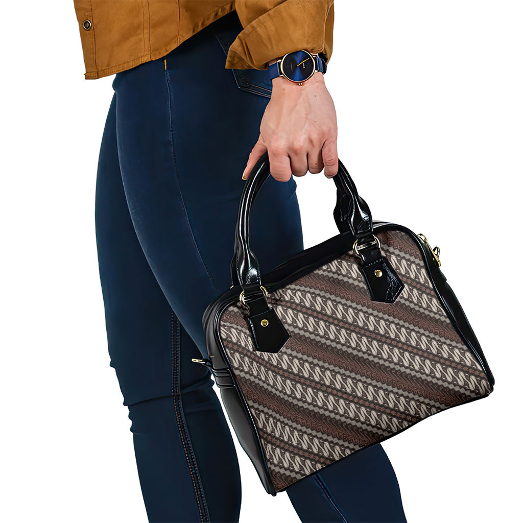 Yogyakarta Parang Batik Motifs Shoulder Handbag Indonesian Traditional Pattern