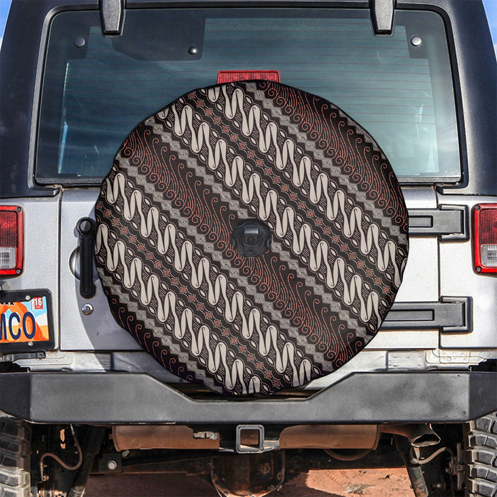 Yogyakarta Parang Batik Motifs Spare Tire Cover Indonesian Traditional Pattern