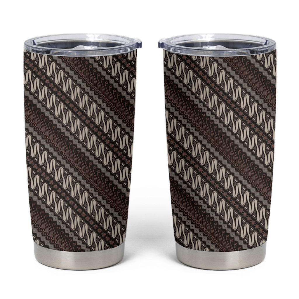 Yogyakarta Parang Batik Motifs Tumbler Cup Indonesian Traditional Pattern