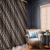 Yogyakarta Parang Batik Motifs Window Curtain Indonesian Traditional Pattern