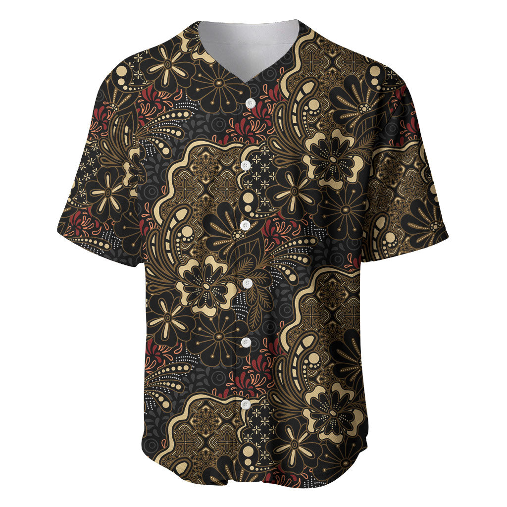 Batik Sekar Jagad Baseball Jersey Indonesian Traditional Pattern