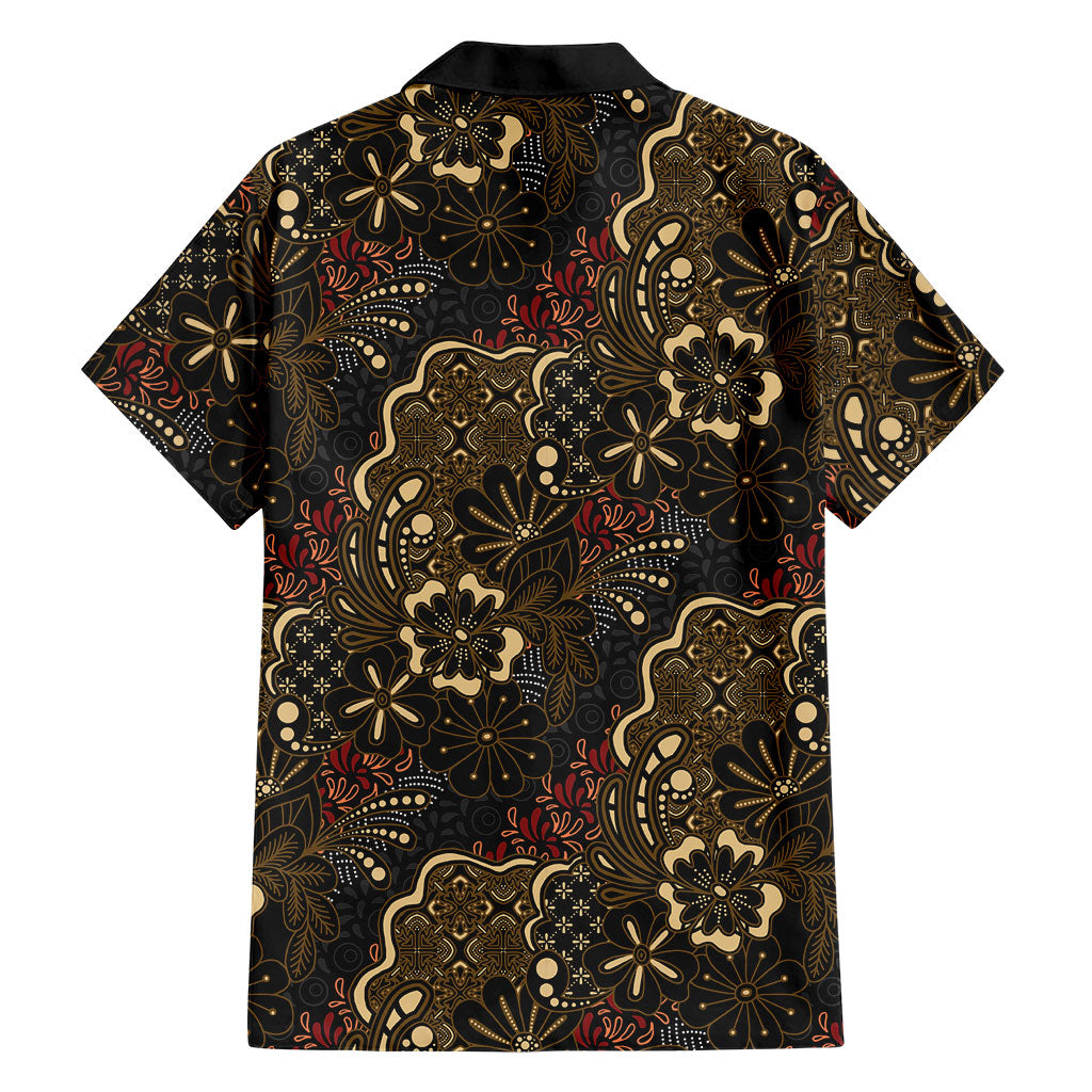 Batik Sekar Jagad Family Matching Off Shoulder Maxi Dress and Hawaiian Shirt Indonesian Traditional Pattern LT01 - Polynesian Pride