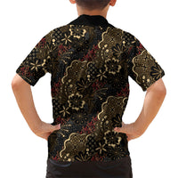 Batik Sekar Jagad Family Matching Short Sleeve Bodycon Dress and Hawaiian Shirt Indonesian Traditional Pattern LT01 - Polynesian Pride