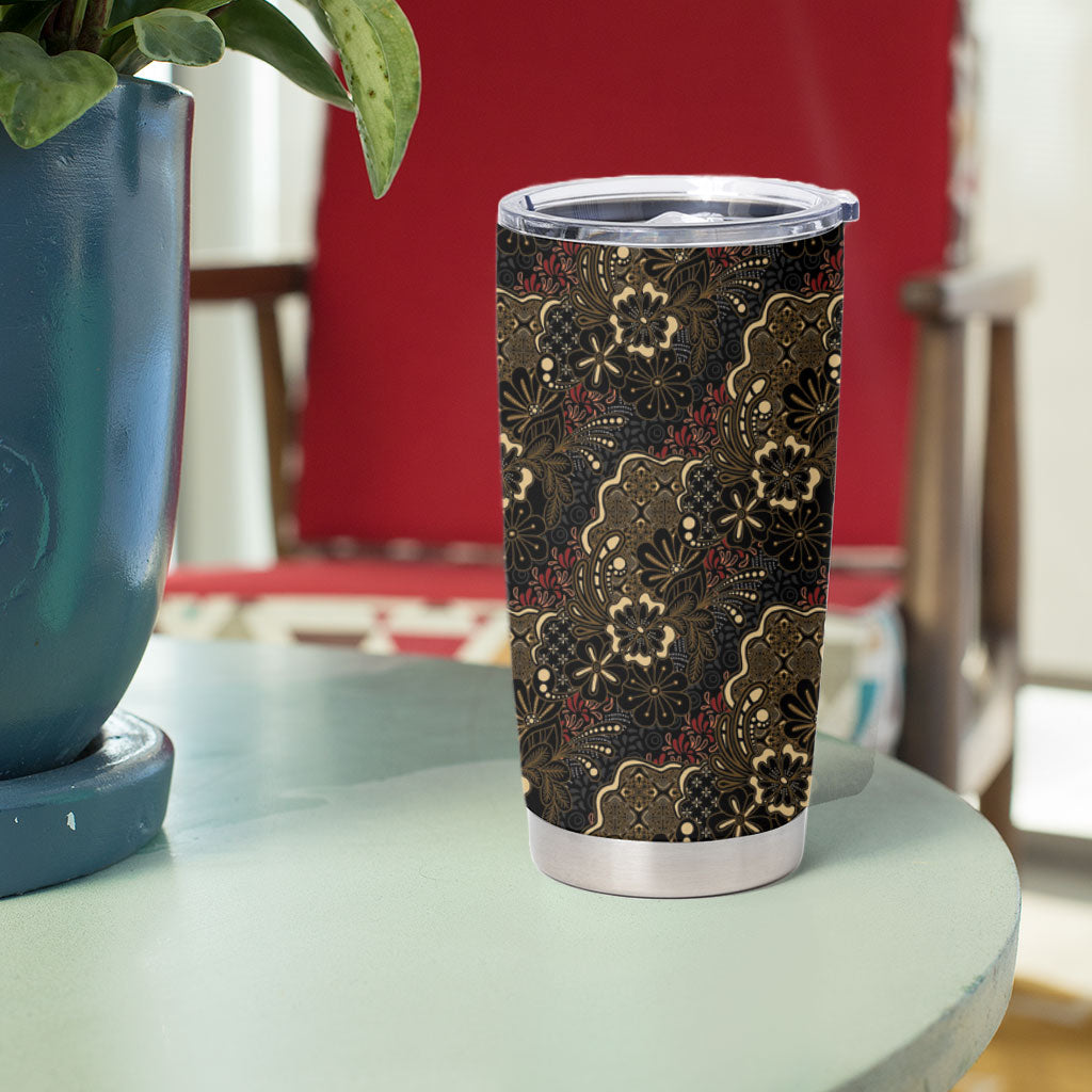 Batik Sekar Jagad Tumbler Cup Indonesian Traditional Pattern
