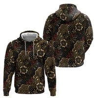 Batik Sekar Jagad Zip Hoodie Indonesian Traditional Pattern