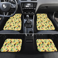 Hawaii Hula Girl Tropical Car Mats Yellow Palaka