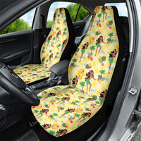 Hawaii Hula Girl Tropical Car Seat Cover Yellow Palaka