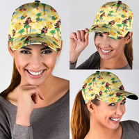 Hawaii Hula Girl Tropical Classic Cap Yellow Palaka