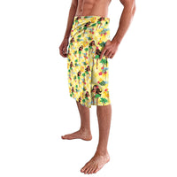 Hawaii Hula Girl Tropical Lavalava Yellow Palaka