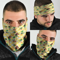 Hawaii Hula Girl Tropical Neck Gaiter Yellow Palaka
