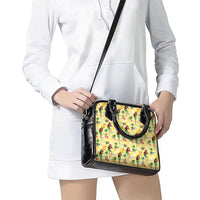 Hawaii Hula Girl Tropical Shoulder Handbag Yellow Palaka