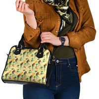 Hawaii Hula Girl Tropical Shoulder Handbag Yellow Palaka