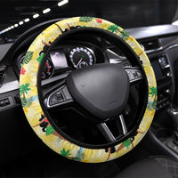 Hawaii Hula Girl Tropical Steering Wheel Cover Yellow Palaka