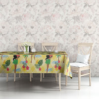 Hawaii Hula Girl Tropical Tablecloth Yellow Palaka