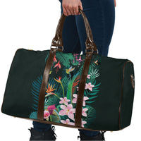 Hawaii Hummingbird Tropical Flowers Travel Bag Dark Green
