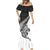 New Zealand Silver Fern Rugby Mermaid Dress Aotearoa Maori White Version LT01 - Polynesian Pride