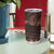 Bula Fiji Masi Tumbler Cup Fijian Tapa Vintage Dark Brown Version