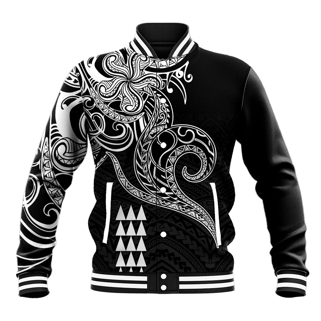 Hawaii Valentine Baseball Jacket Kakau Polynesian Heart LT01 Unisex Black - Polynesian Pride