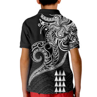 Hawaii Valentine Kid Polo Shirt Kakau Polynesian Heart LT01 - Polynesian Pride