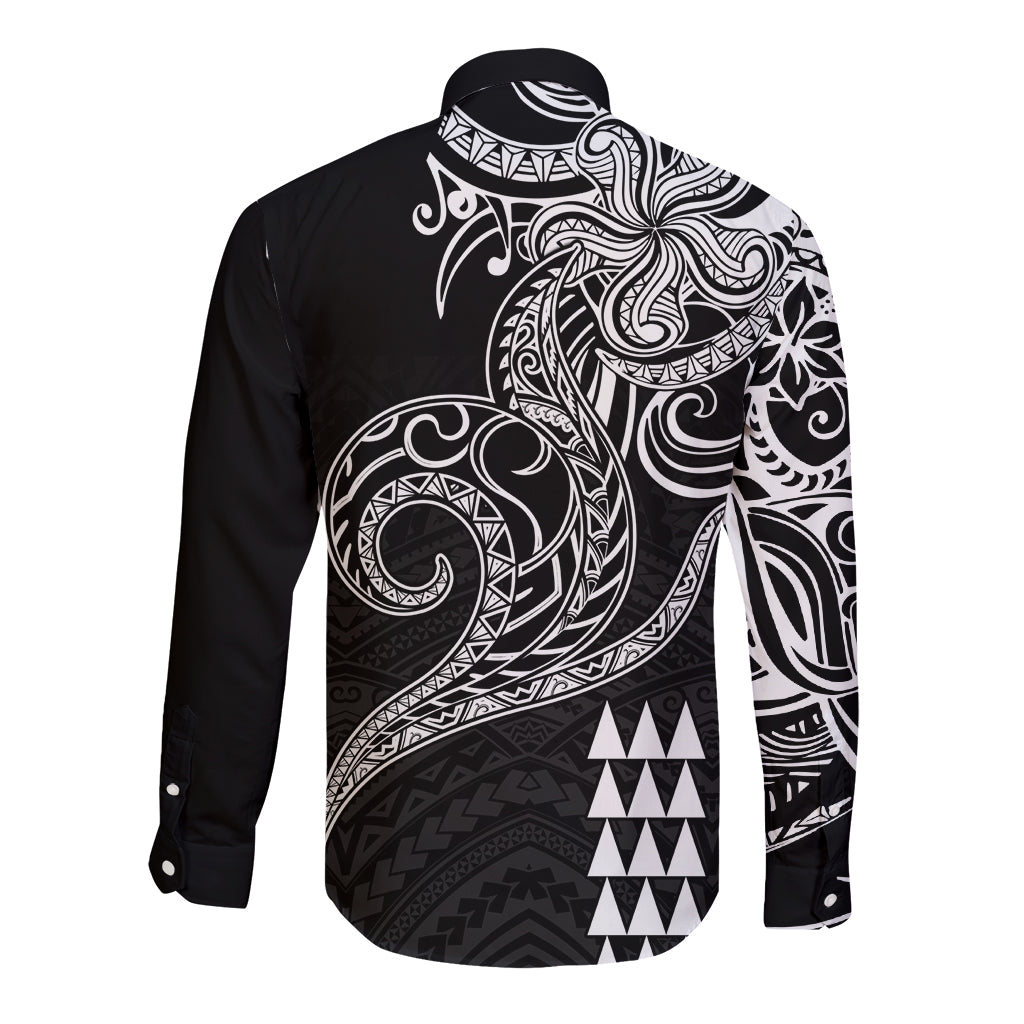 Hawaii Valentine Long Sleeve Button Shirt Kakau Polynesian Heart LT01 - Polynesian Pride