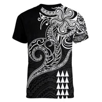 Hawaii Valentine Women V Neck T Shirt Kakau Polynesian Heart LT01 - Polynesian Pride
